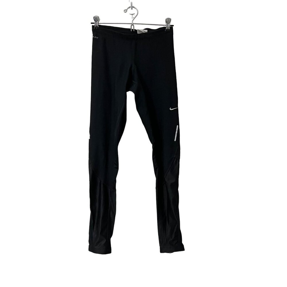 Nike Pro Womens Black Ankle Zip Athletic Running Tights Size XSmall